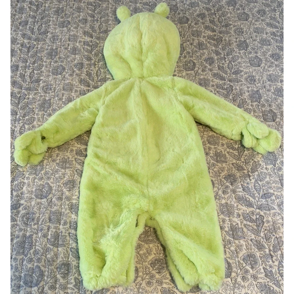 Pottery Barn Kids Green Alien Baby Halloween Costume Outfit PBK Size 6-12 Months - Picture 3 of 7